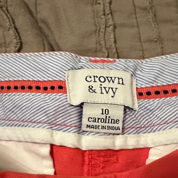 Crown & Ivy Vibrant Coral Women's Shorts - Picture 2 of 6